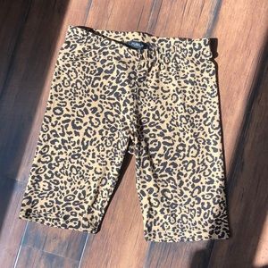 Cheetah leopard print biker shorts size small